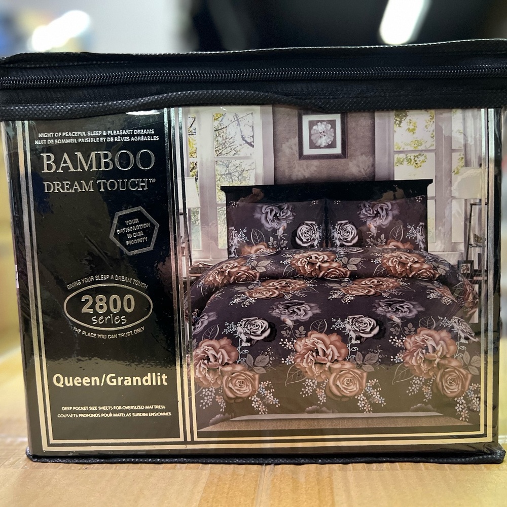 Luxury 4 Piece Queen Size Bamboo Bed Sheet